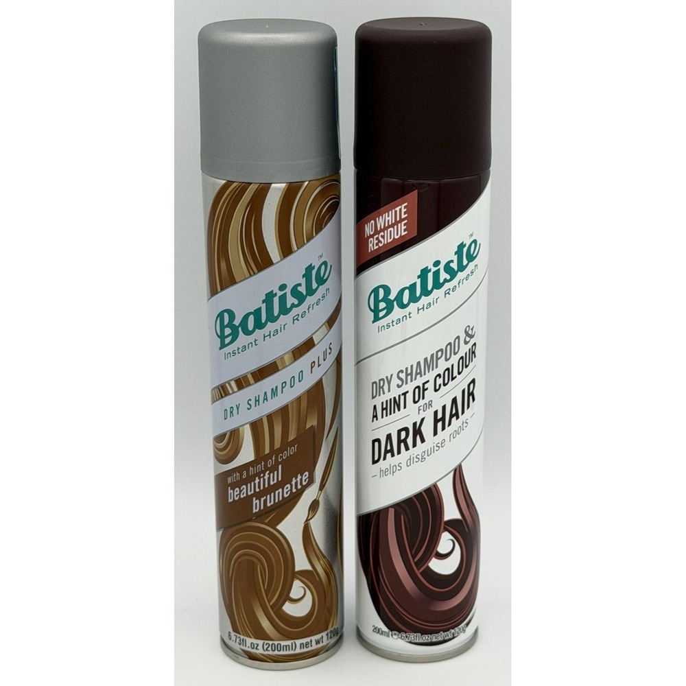 2 Batiste Dry Shampoo Brown Hair Full Size 6.73 Oz Dark & Beautiful Brunette